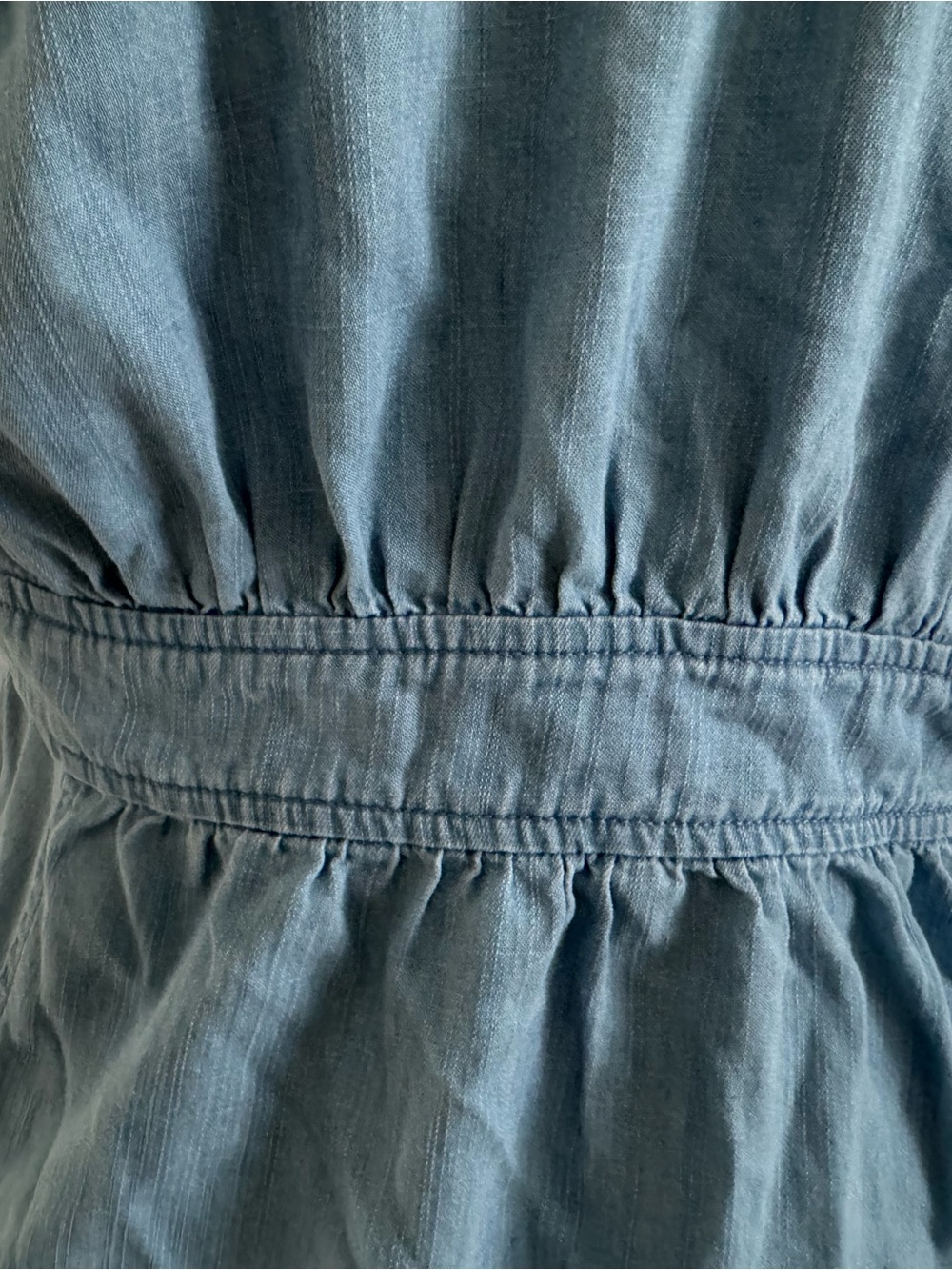 Madewell Light Blue Chambray Button-Front Mini Dress - Picture 8 of 10